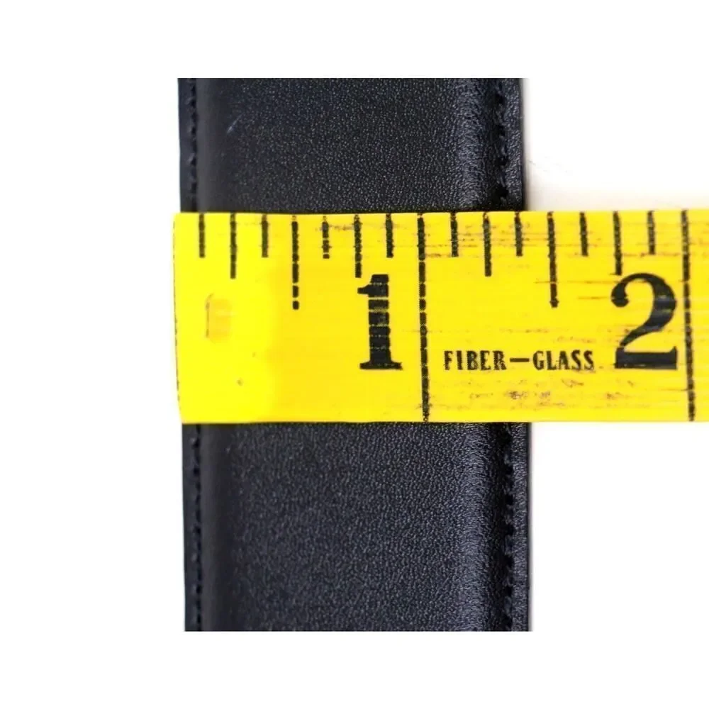 Nordstrom BLACK GENUINE LEATHER 1 3/8